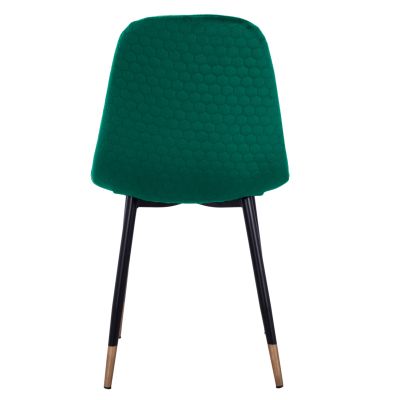 Стол Lucille HM8552.03 от цвят Velvet Cyppress Green с метална конструкция 45x56x81см