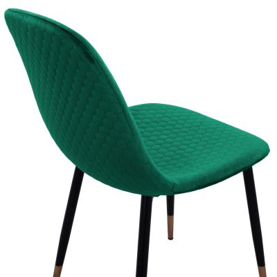 Стол Lucille HM8552.03 от цвят Velvet Cyppress Green с метална конструкция 45x56x81см