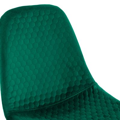 Стол Lucille HM8552.03 от цвят Velvet Cyppress Green с метална конструкция 45x56x81см