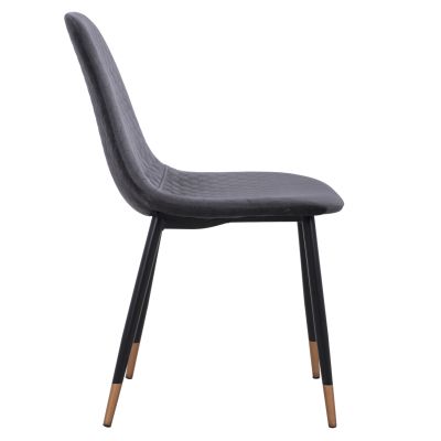 Стол Lucille HM8552.01 от Velvet Grey и метална рамка 45x56x81см