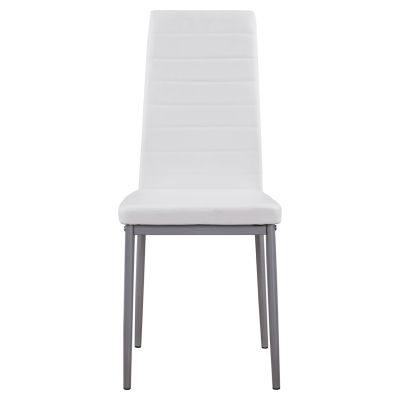 Метален стол Lady HM0037.11 Бяла PU метална рамка K/D 40x48x95 cm