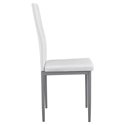 Метален стол Lady HM0037.11 Бяла PU метална рамка K/D 40x48x95 cm