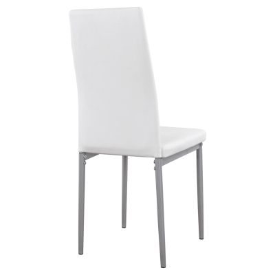 Метален стол Lady HM0037.11 Бяла PU метална рамка K/D 40x48x95 cm