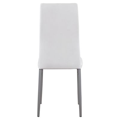 Метален стол Lady HM0037.11 Бяла PU метална рамка K/D 40x48x95 cm