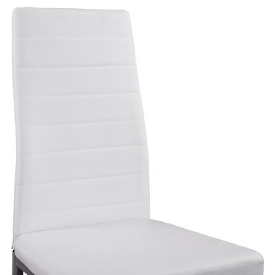 Метален стол Lady HM0037.11 Бяла PU метална рамка K/D 40x48x95 cm