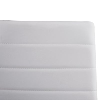Метален стол Lady HM0037.11 Бяла PU метална рамка K/D 40x48x95 cm