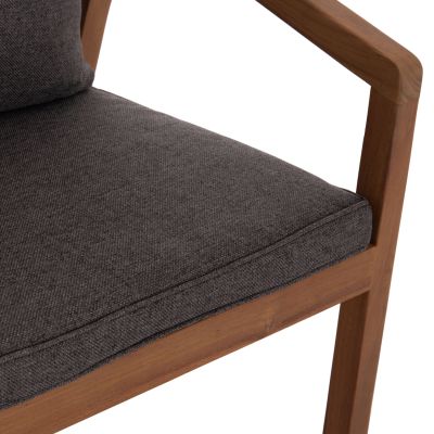 OUTDOOR DINING CHAIR CONTREL HM6244.02 ACACIA WOOD IN NATURAL-ROPE & CUSHIONS IN GREY 58x60x74Hcm.
