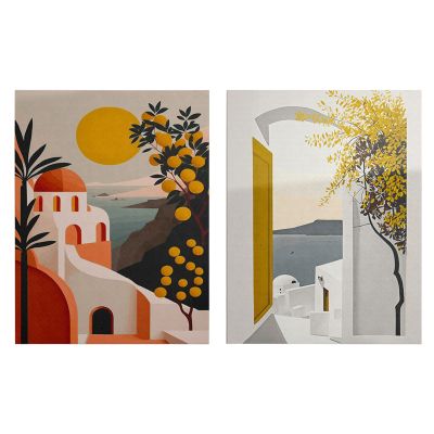 WALL PAINTING 2PCS SERIES GOBI HM4838 PRINTED CANVAS 50x3(thickness)x70Hcm.(x2)