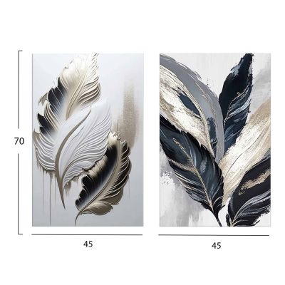 WALL PAINTING 2PCS SERIES GOBI HM4843 PRINTED CANVAS 45x2.8(thickness)x70Hcm.(x2)