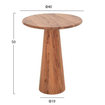 SET 3 ROUND COFFEE TABLES DRENT HM18349 ACACIA WOOD Φ50x60Hcm.