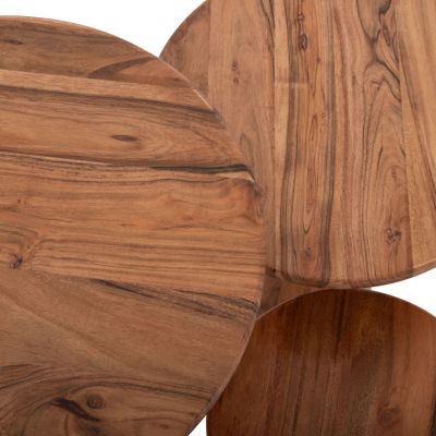 SET 3 ROUND COFFEE TABLES DRENT HM18349 ACACIA WOOD Φ50x60Hcm.