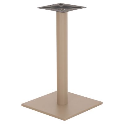 TABLE BASE METAL ΗΜ421.25 CAPPUCCINO 40x40x71.5Ηcm