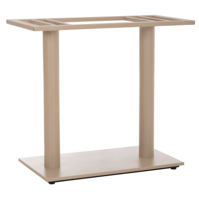 BASE FOR TABLE HM435.25 METAL DOUBLE IN MATTE CAPPUCCINO WITH HEIGHT ADJUSTERS 80Χ40Χ72Hcm.