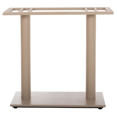BASE FOR TABLE HM435.25 METAL DOUBLE IN MATTE CAPPUCCINO WITH HEIGHT ADJUSTERS 80Χ40Χ72Hcm.