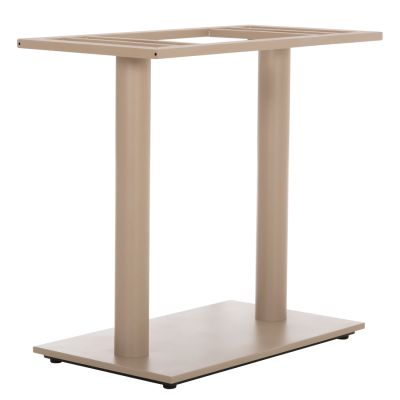 BASE FOR TABLE HM435.25 METAL DOUBLE IN MATTE CAPPUCCINO WITH HEIGHT ADJUSTERS 80Χ40Χ72Hcm.