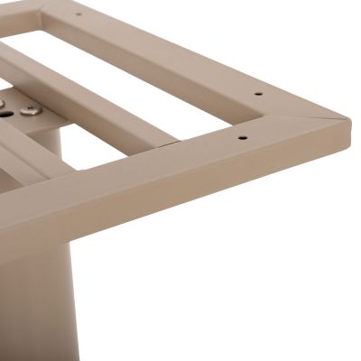 BASE FOR TABLE HM435.25 METAL DOUBLE IN MATTE CAPPUCCINO WITH HEIGHT ADJUSTERS 80Χ40Χ72Hcm.