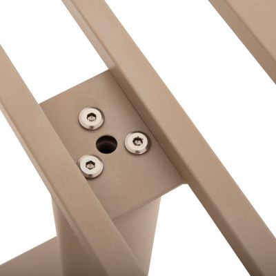BASE FOR TABLE HM435.25 METAL DOUBLE IN MATTE CAPPUCCINO WITH HEIGHT ADJUSTERS 80Χ40Χ72Hcm.