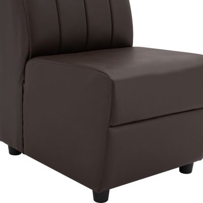 Armchair Landon HM3162.03, Brown PU, 51x66x93 cm.