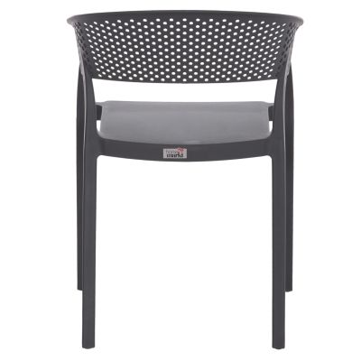 ARMCHAIR POLYPROPYLENE PERFOE HM5941.10 IN GREY 56x50x73Hcm.