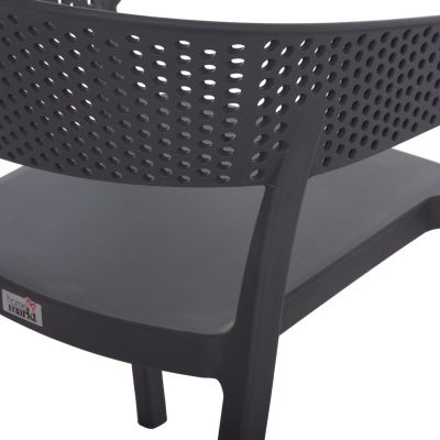 ARMCHAIR POLYPROPYLENE PERFOE HM5941.10 IN GREY 56x50x73Hcm.