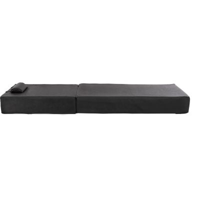 SUNBED CUSHION TEXTLINE SIFNOS BLACK HM11761.01 200(120+80)x70x20Hcm.