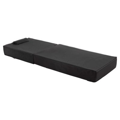 SUNBED CUSHION TEXTLINE SIFNOS BLACK HM11761.01 200(120+80)x70x20Hcm.