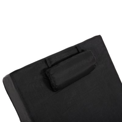 SUNBED CUSHION TEXTLINE SIFNOS BLACK HM11761.01 200(120+80)x70x20Hcm.