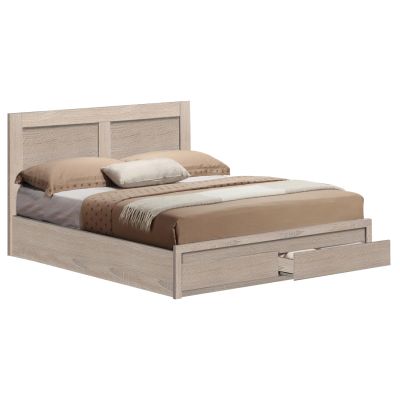 BED CAPRI HM665.02 MELAMINE IN SONOMA WITH 2 DRAWERS FOR MATTRESS 120x200cm.