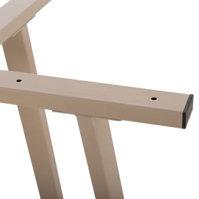 TABLE BASE HM470.25 METAL IN CAPPUCCINO COLOR 60x60x72Hcm.