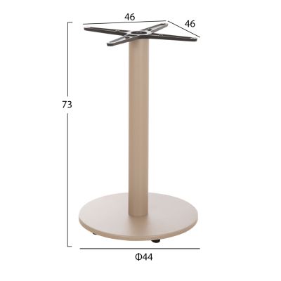 ROUND TABLE BASE HM476.25 ALUMINUM IN CAPPUCCINO Φ44Χ73Hcm.--CROSS 46x46cm