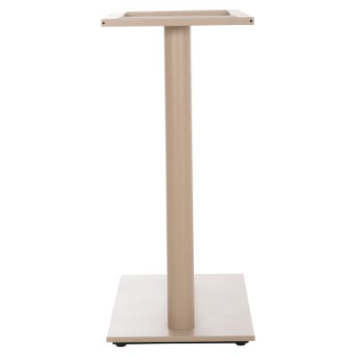 BAR TABLE BASE MED.HEIGHT 2-COLUMN HM478.25 METAL IN CAPPUCCINO MATTE 80x40.5x90Hcm.