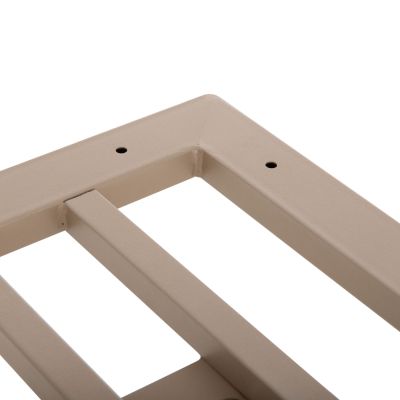 BAR TABLE BASE MED.HEIGHT 2-COLUMN HM478.25 METAL IN CAPPUCCINO MATTE 80x40.5x90Hcm.