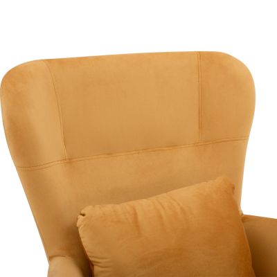 DANIA Armchair, Velvet Gold, metal black leg HM8721.09 67x80x102 cm.