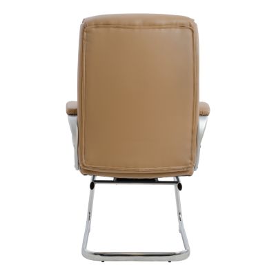 CONFERENCE ARMCHAIR SEMI-SWIVEL ZAMORA HM1088.09 CAMEL COLOR PU LEATHER 63x58x104Hcm.