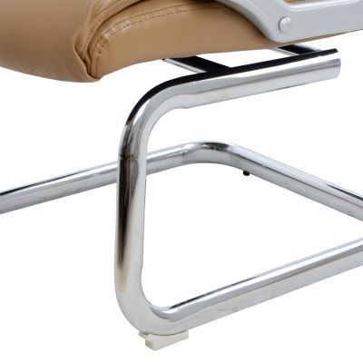 CONFERENCE ARMCHAIR SEMI-SWIVEL ZAMORA HM1088.09 CAMEL COLOR PU LEATHER 63x58x104Hcm.