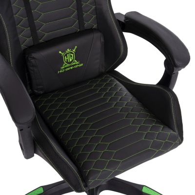 ИГРАЛСКО КРЕСЛО LOOT HM1204 ЧЕРНО-ЗЕЛЕНО PVC И НАЙЛОН 51x49x125Hcm.