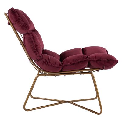 Armchair Dejana HM8632.06 Maroon Velvet, gold base 68x98x81cm
