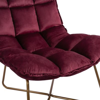 Armchair Dejana HM8632.06 Maroon Velvet, gold base 68x98x81cm