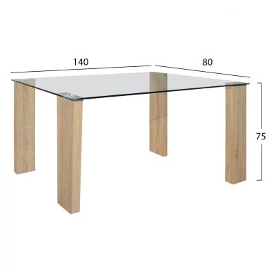Set Dining table 5 peices with table Morgan 140x80x75x & Chairs Twist Cappuccino HM11406