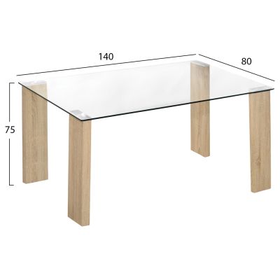 DINING SET 5PCS MORGAN HM21269.01 DINING TABLE & 4 DINING CHAIRS - CAPPUCCINO