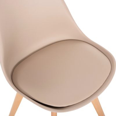 DINING SET 5PCS MORGAN HM21269.01 DINING TABLE & 4 DINING CHAIRS - CAPPUCCINO