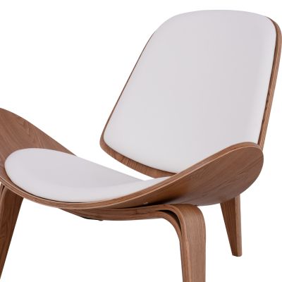 Armchair Superior P., HM1128.03 Natural color,white cushions PU 89x83x76 cm