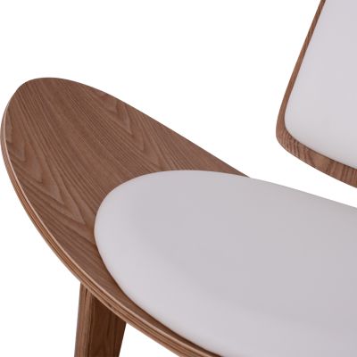 Armchair Superior P., HM1128.03 Natural color,white cushions PU 89x83x76 cm