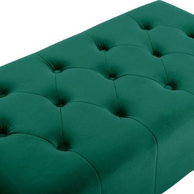 PIANO STOOL T.CHESTERFIELD EMMA HM226.03 CYPRESS GREEN VELVET-BLACK LEGS 80x45x40Hcm.