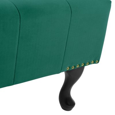 PIANO STOOL T.CHESTERFIELD EMMA HM226.03 CYPRESS GREEN VELVET-BLACK LEGS 80x45x40Hcm.