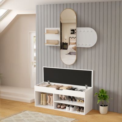 ENTRANCE SET 2PCS CHERYL HM21276.02 MELAMINE IN WHITE--SONAMA