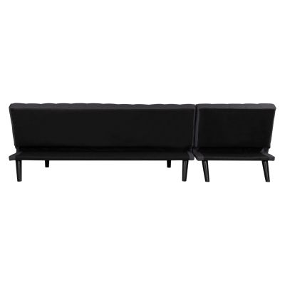Corner Sofa Bed Reversible Zelda HM3154.01 with grey fabric 254x163x74cm