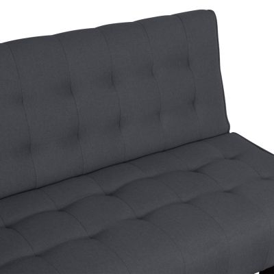 Corner Sofa Bed Reversible Zelda HM3154.01 with grey fabric 254x163x74cm