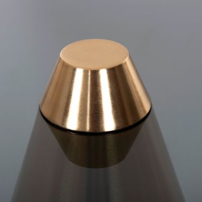 COFFEE TABLES 2PCS REBEN HM9919 METAL IN GOLD-BLACK GLASS TOP Φ80 & Φ60 cm.