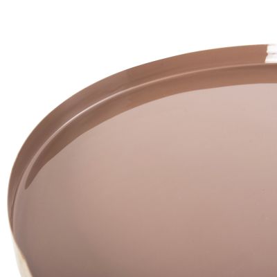 SIDE TABLE ROUND UTRI HM4241.06 METAL IN WARM PINK-BEIGE Φ46x46,5Hcm.